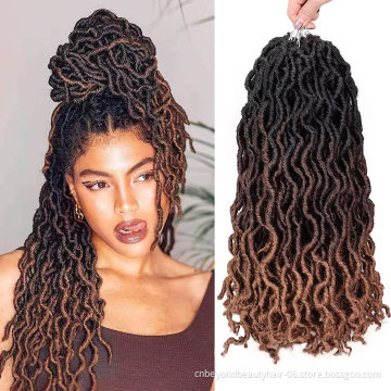 Gypsy Locs Crochet Hair 3 tone Wavy Goddess Fauxs Locs Crochet Hair